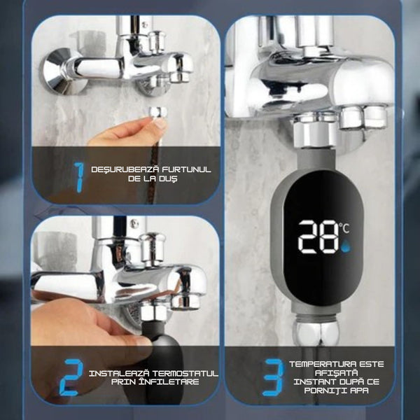 Termometru cu Afișaj LED pentru Duș